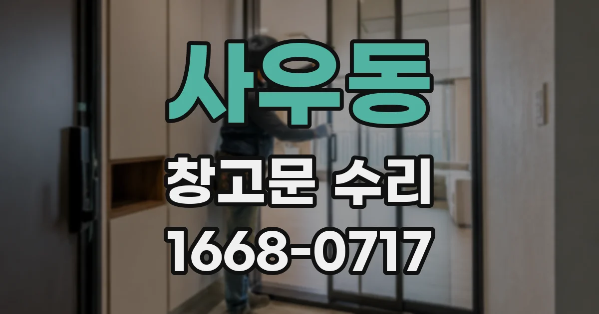 사우동 창고문 수리