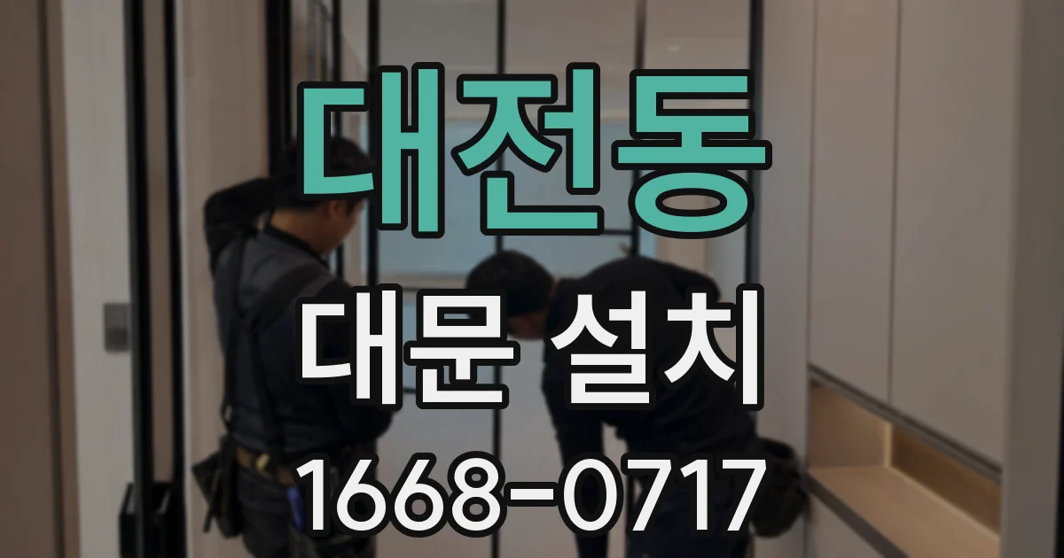 대전동 대문 설치