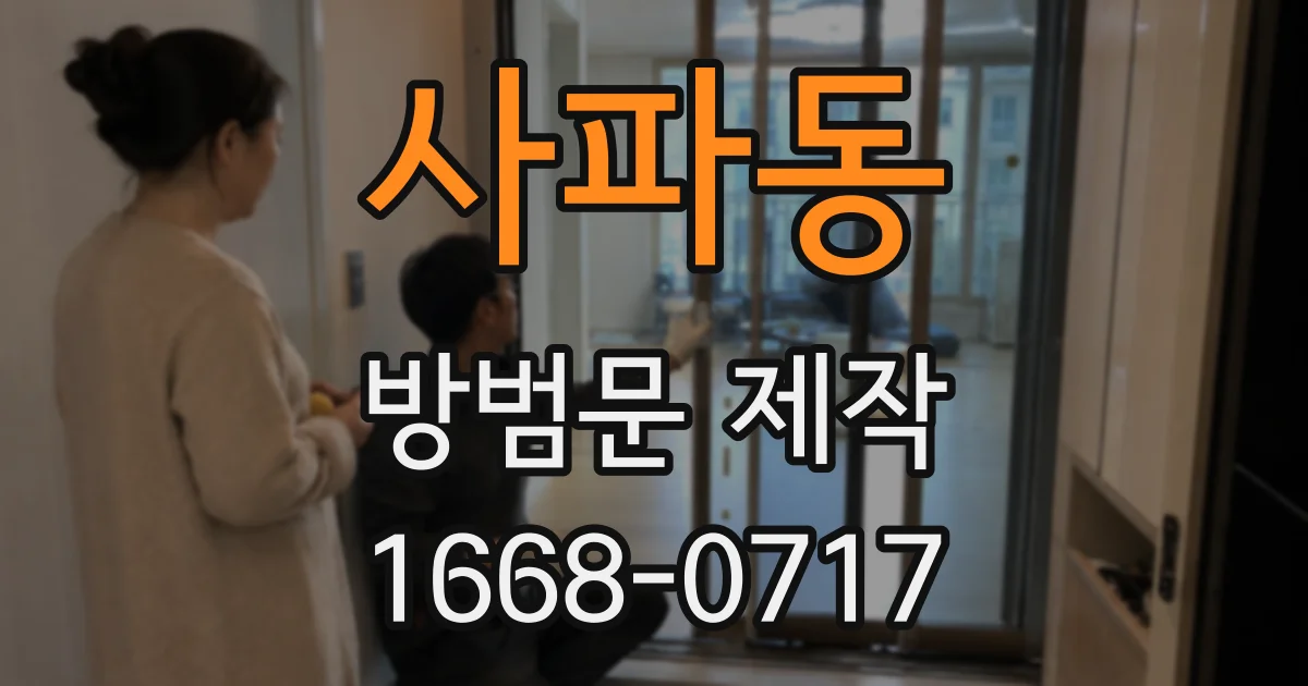 사파동 방범문 제작