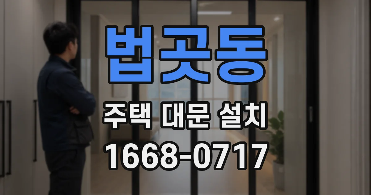 법곳동 주택 대문 설치