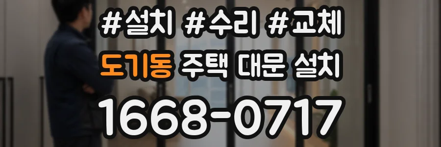 도기동 주택 대문 설치