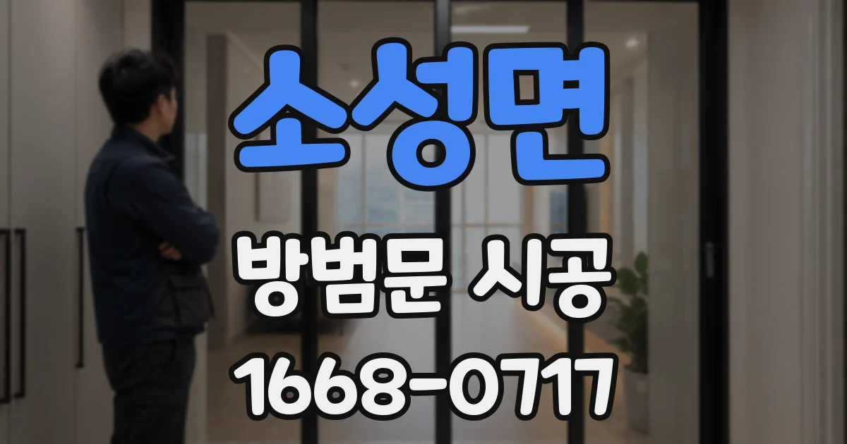 소성면 방범문 시공