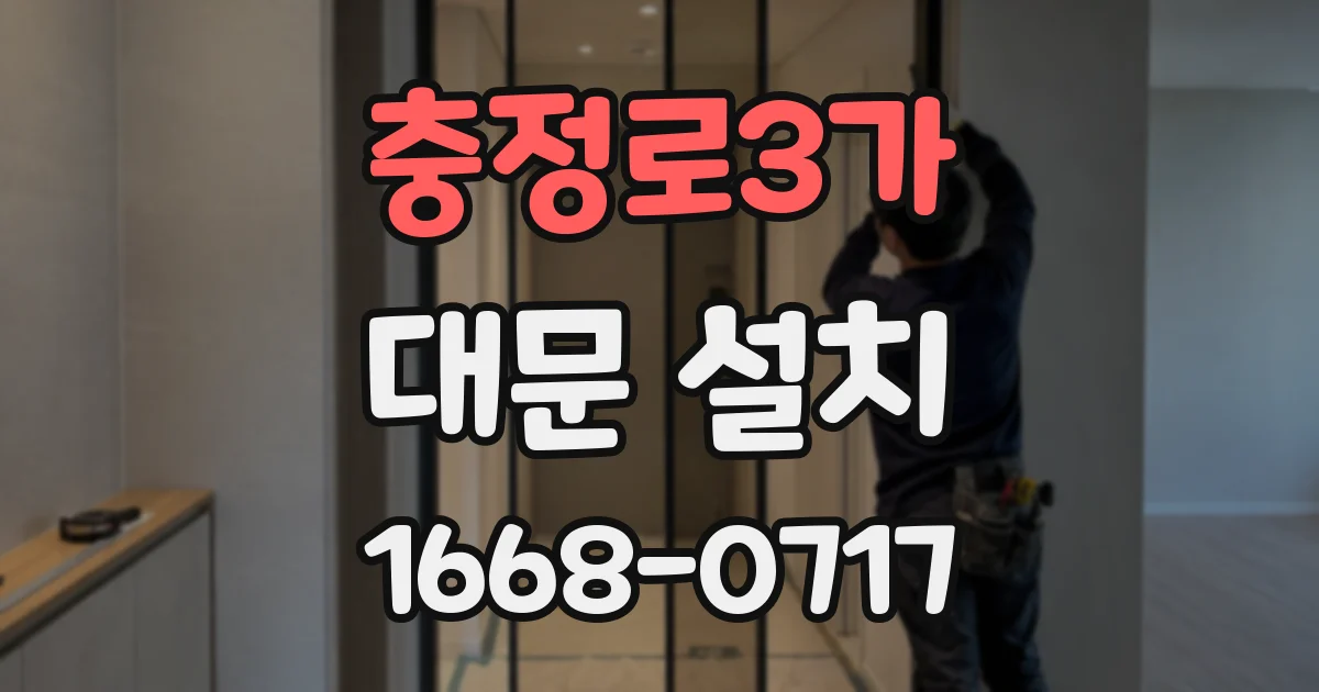 충정로3가 대문 설치