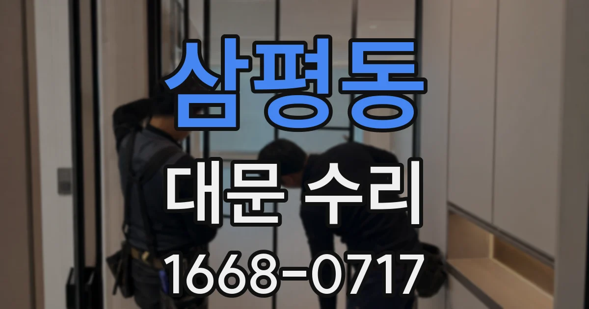 삼평동 대문 수리