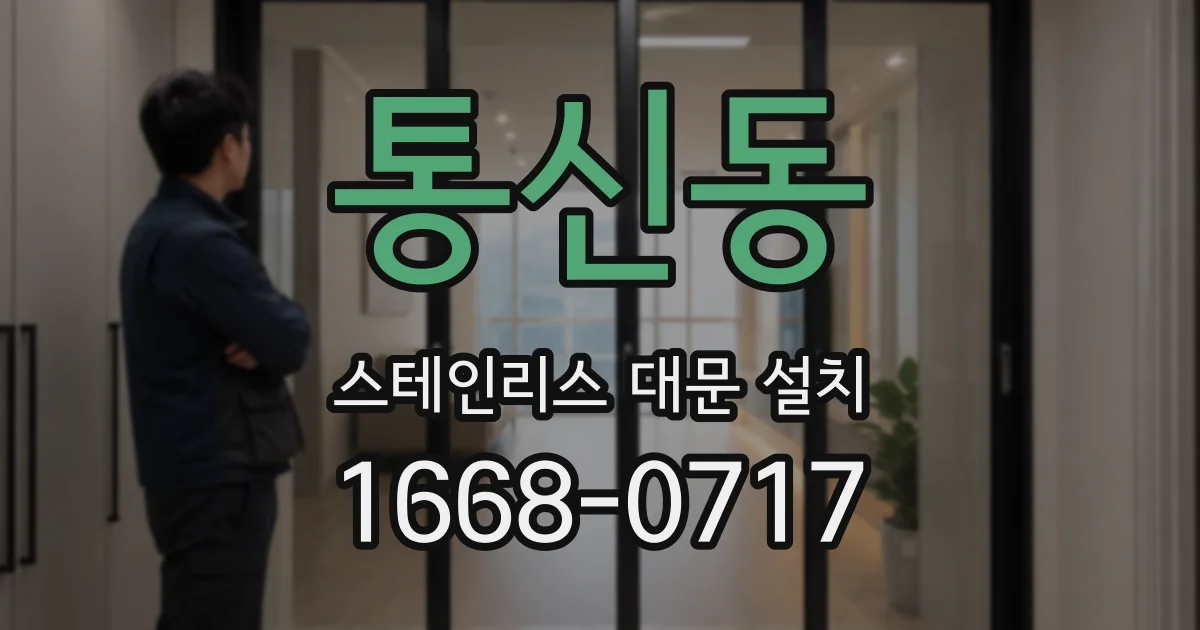통신동 스테인리스 대문 설치