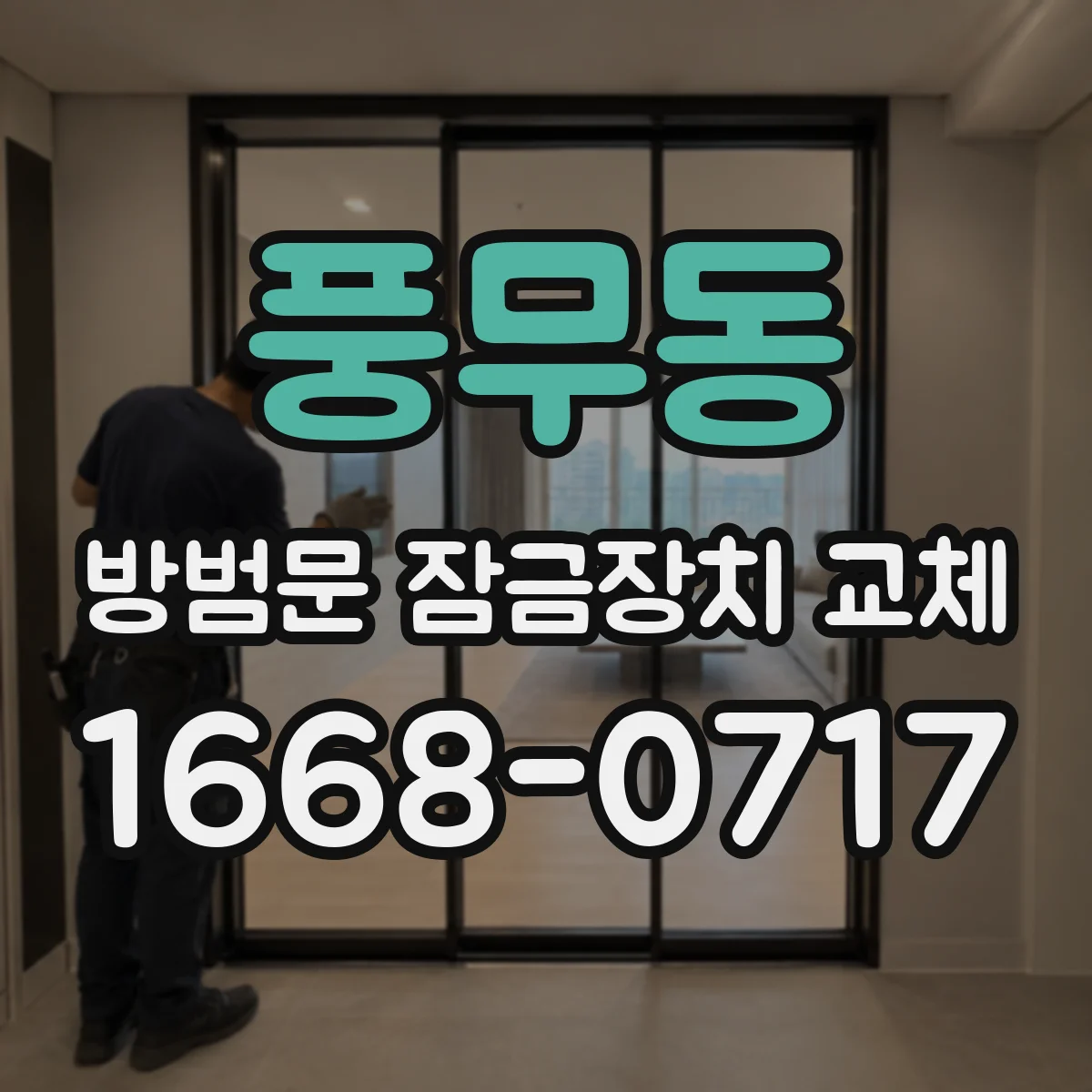 풍무동 방범문 잠금장치 교체