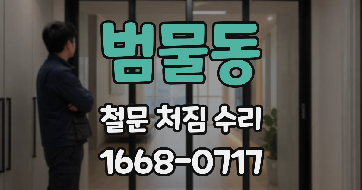 범물동 철문 처짐 수리