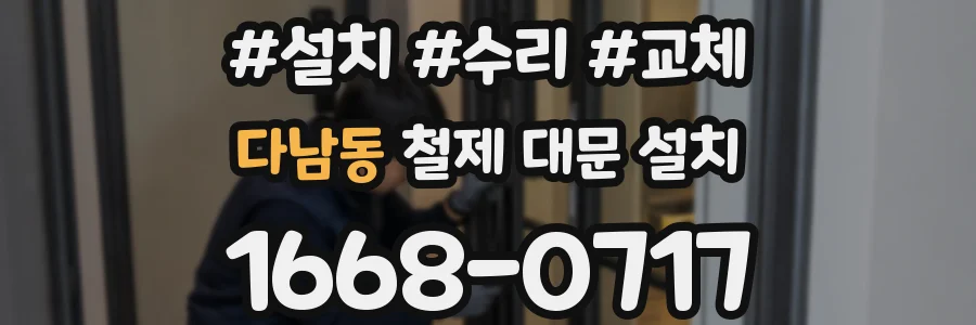 다남동 철제 대문 설치