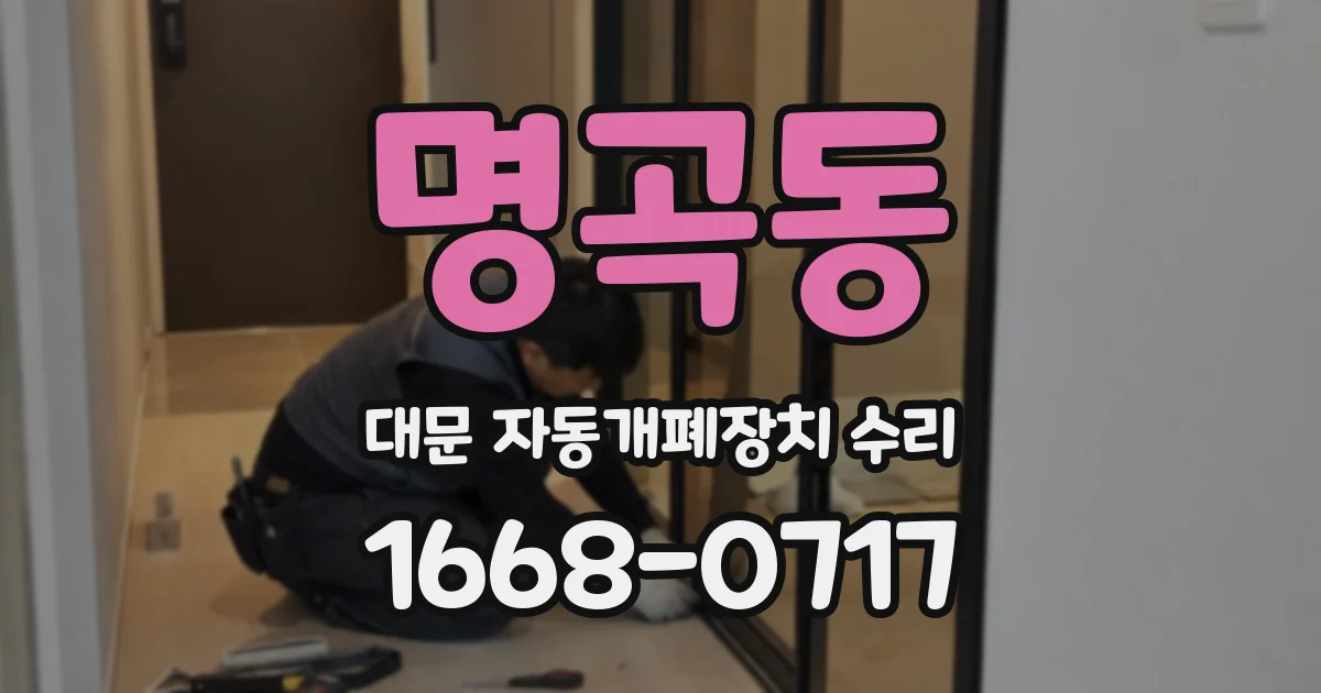 명곡동 대문 자동개폐장치 수리