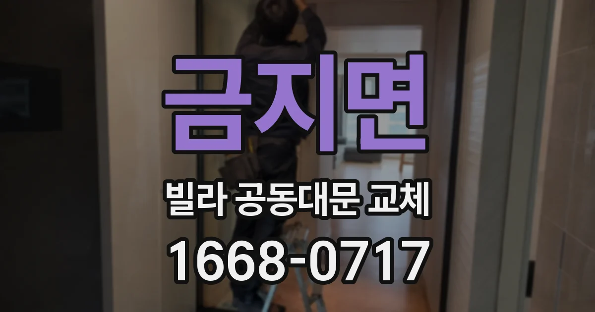 금지면 빌라 공동대문 교체