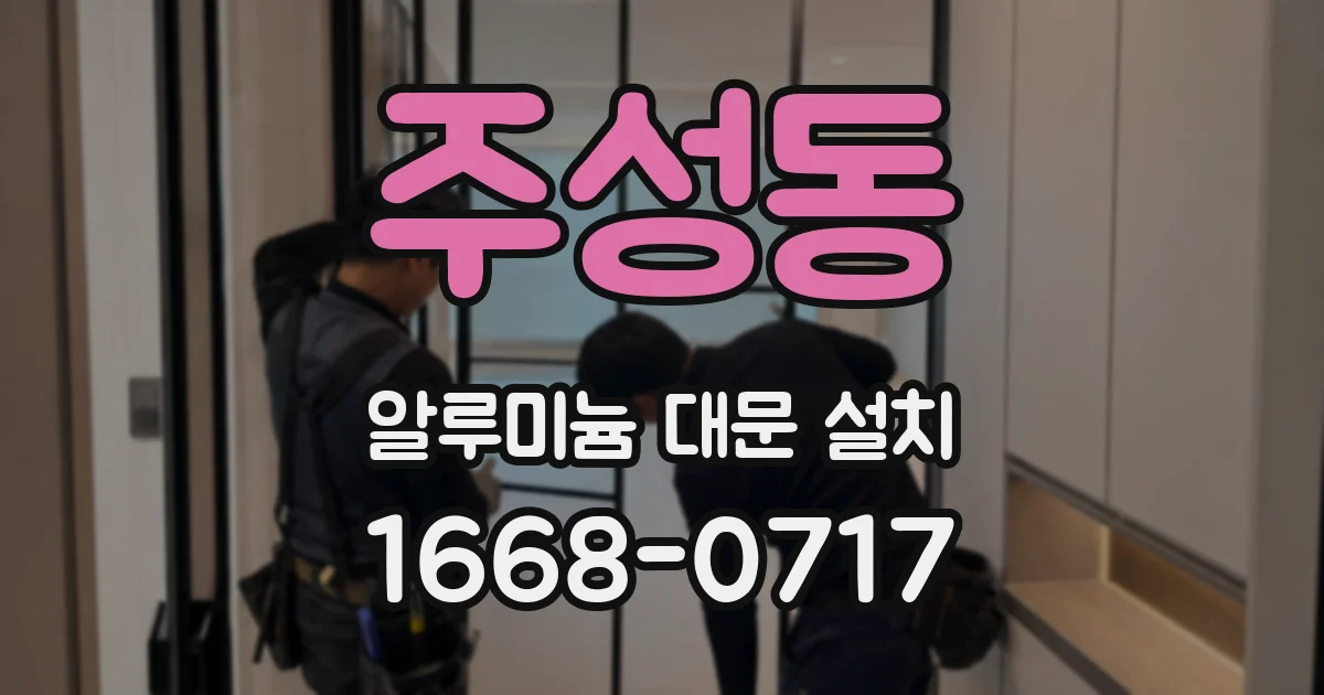 주성동 알루미늄 대문 설치