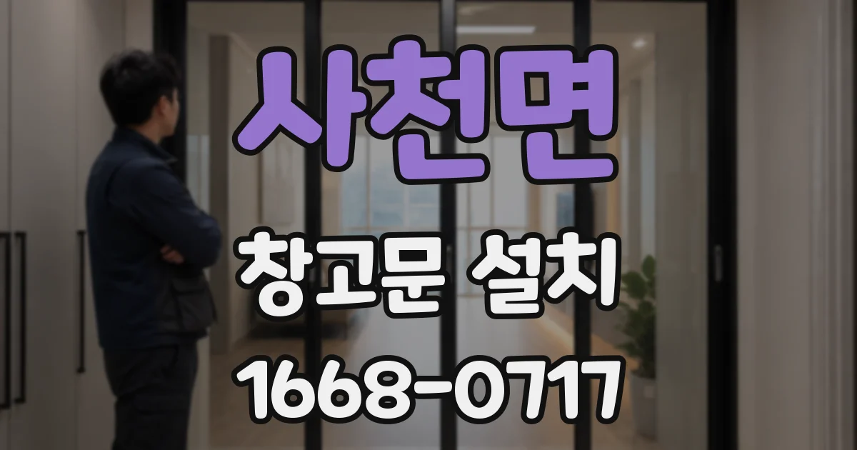 사천면 창고문 설치