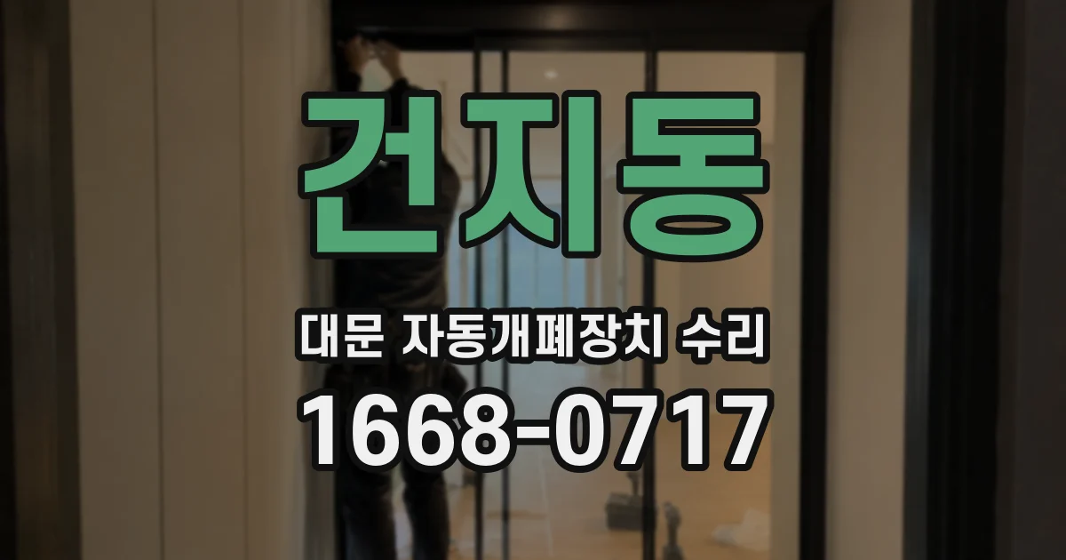 건지동 대문 자동개폐장치 수리