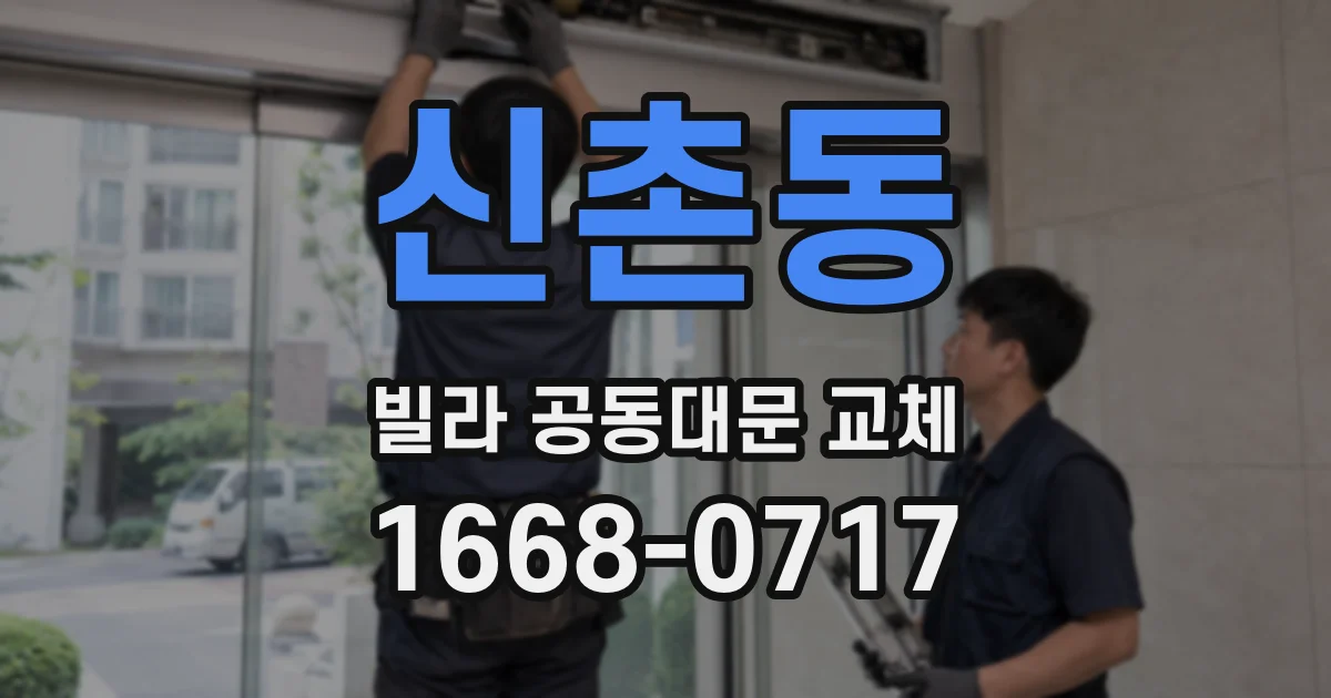 신촌동 빌라 공동대문 교체