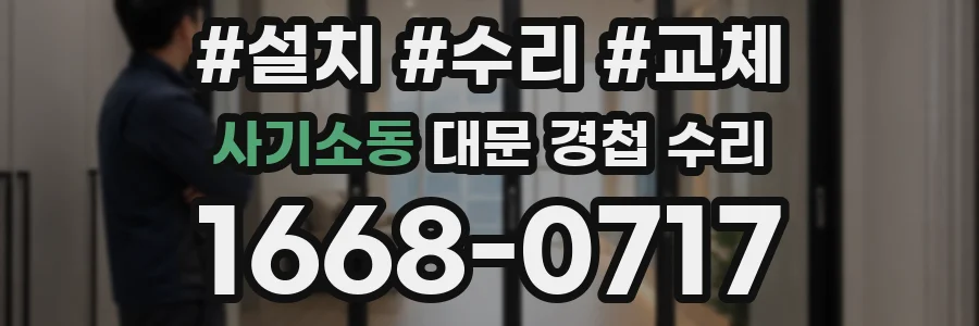 사기소동 대문 경첩 수리