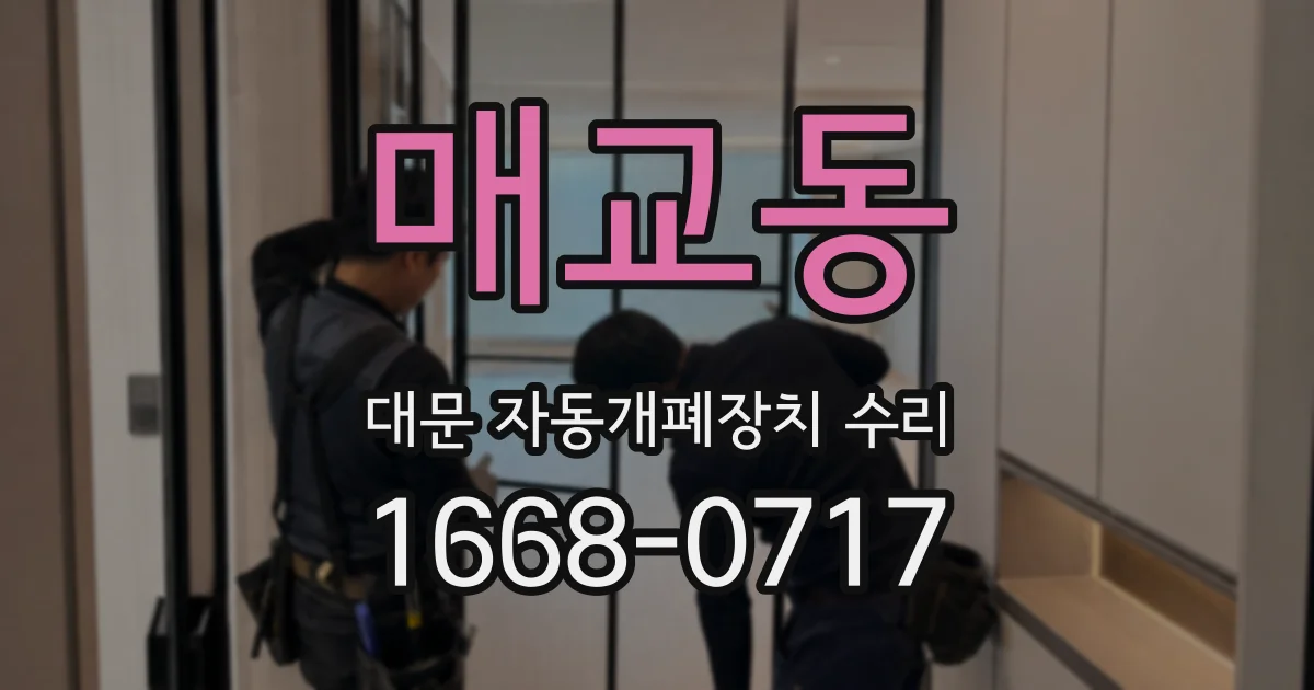 매교동 대문 자동개폐장치 수리