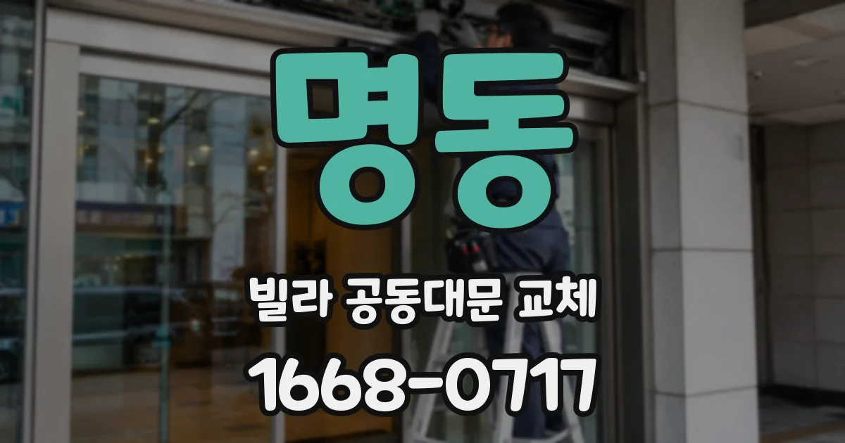 명동 빌라 공동대문 교체