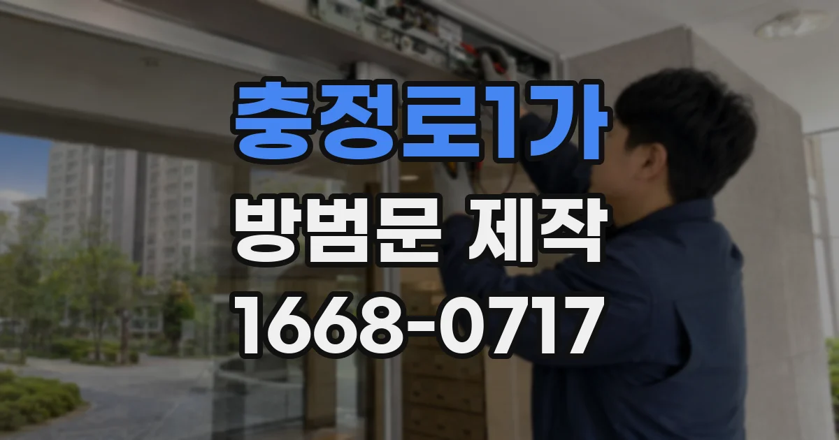 충정로1가 방범문 제작