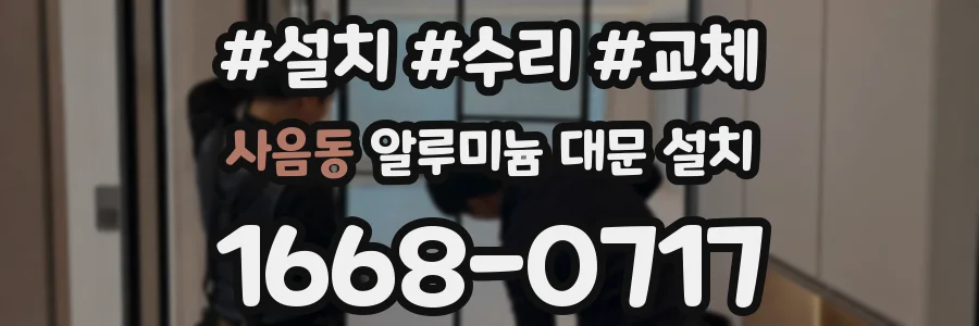 사음동 알루미늄 대문 설치