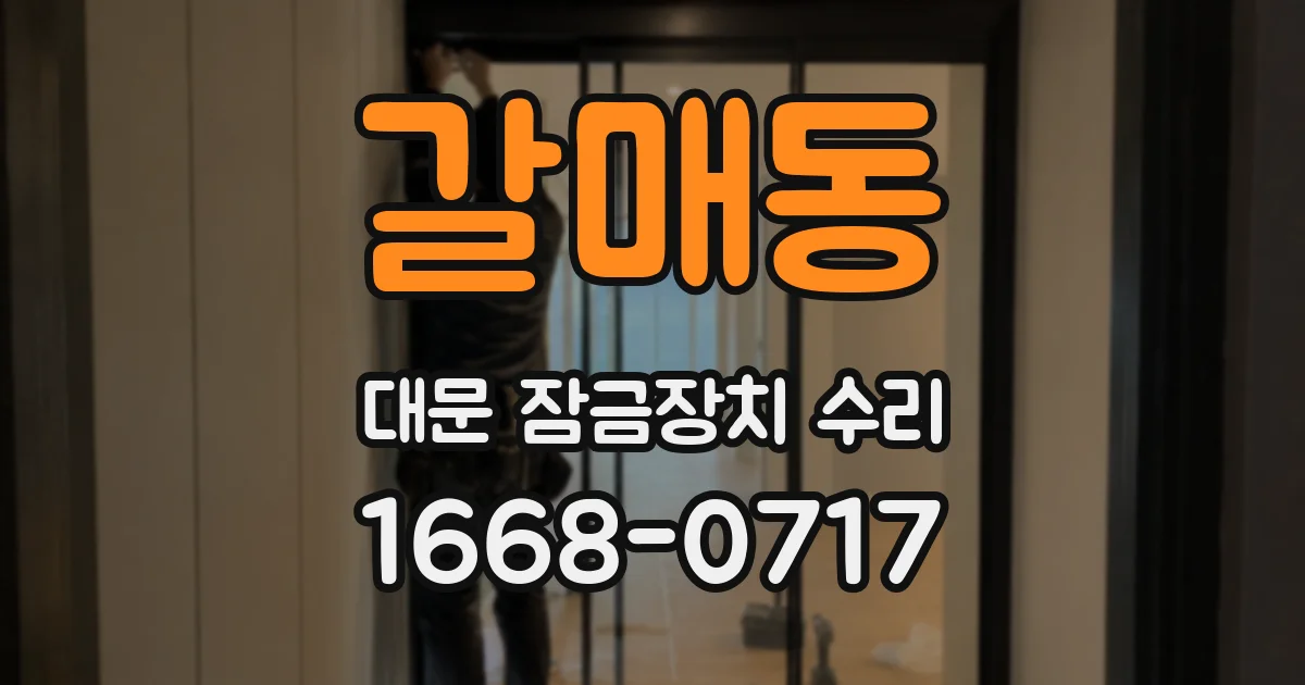 갈매동 대문 잠금장치 수리