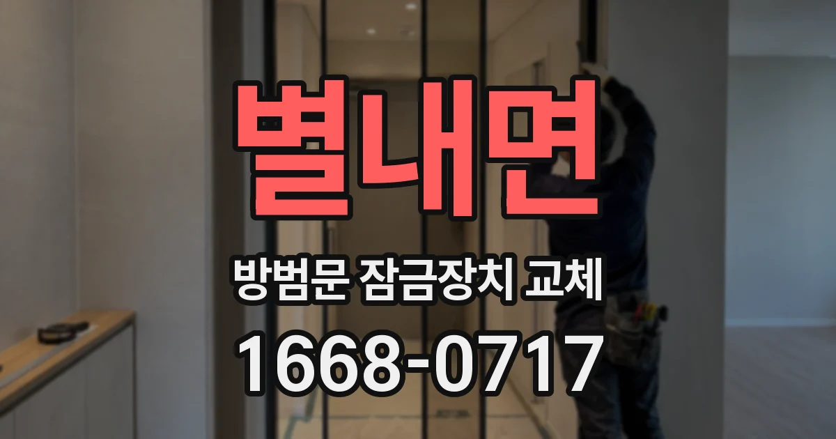 별내면 방범문 잠금장치 교체