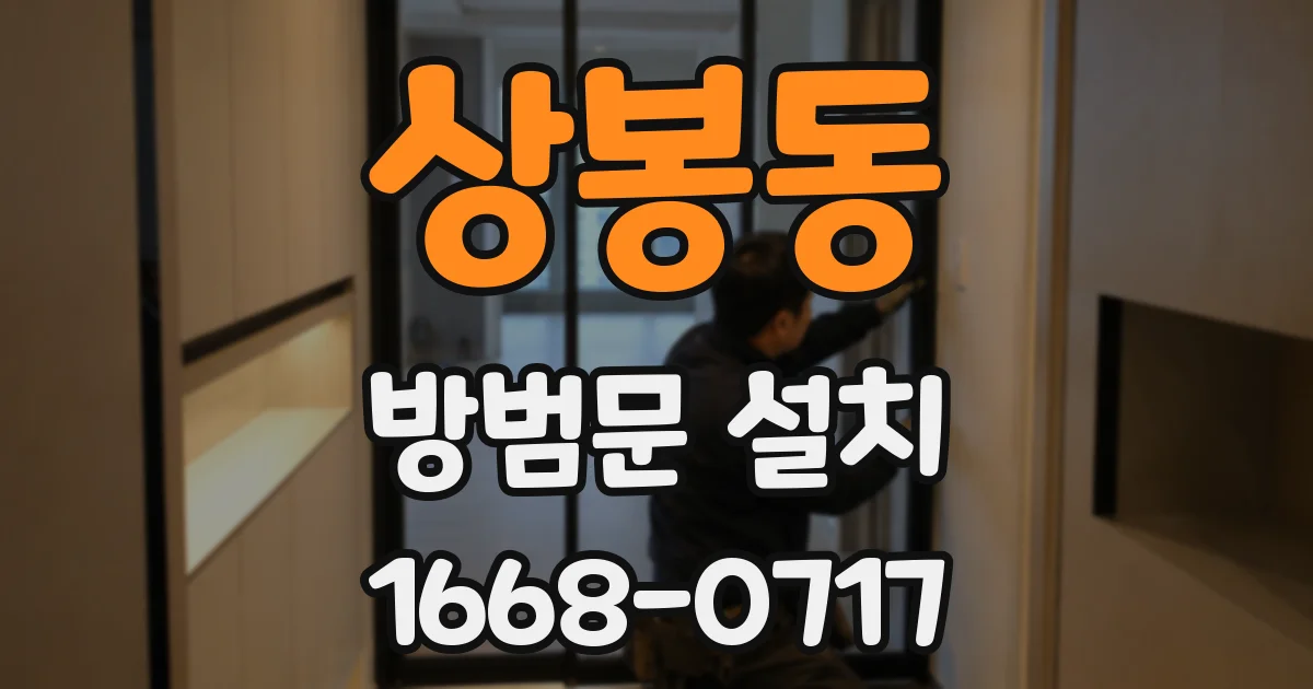 상봉동 방범문 설치
