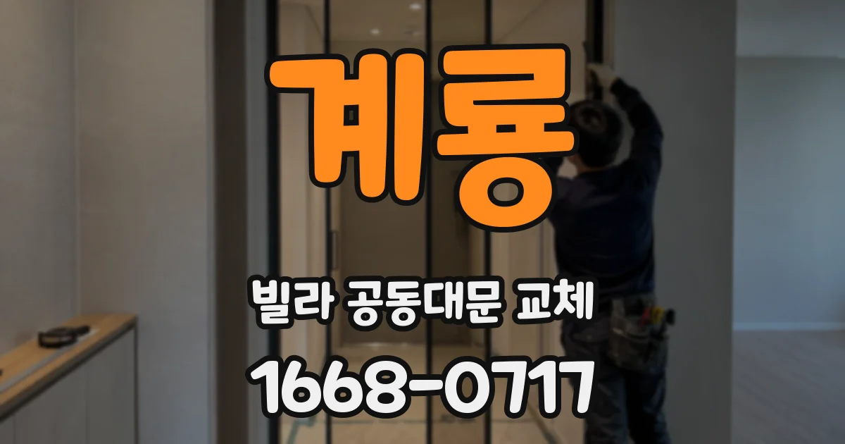 계룡 빌라 공동대문 교체