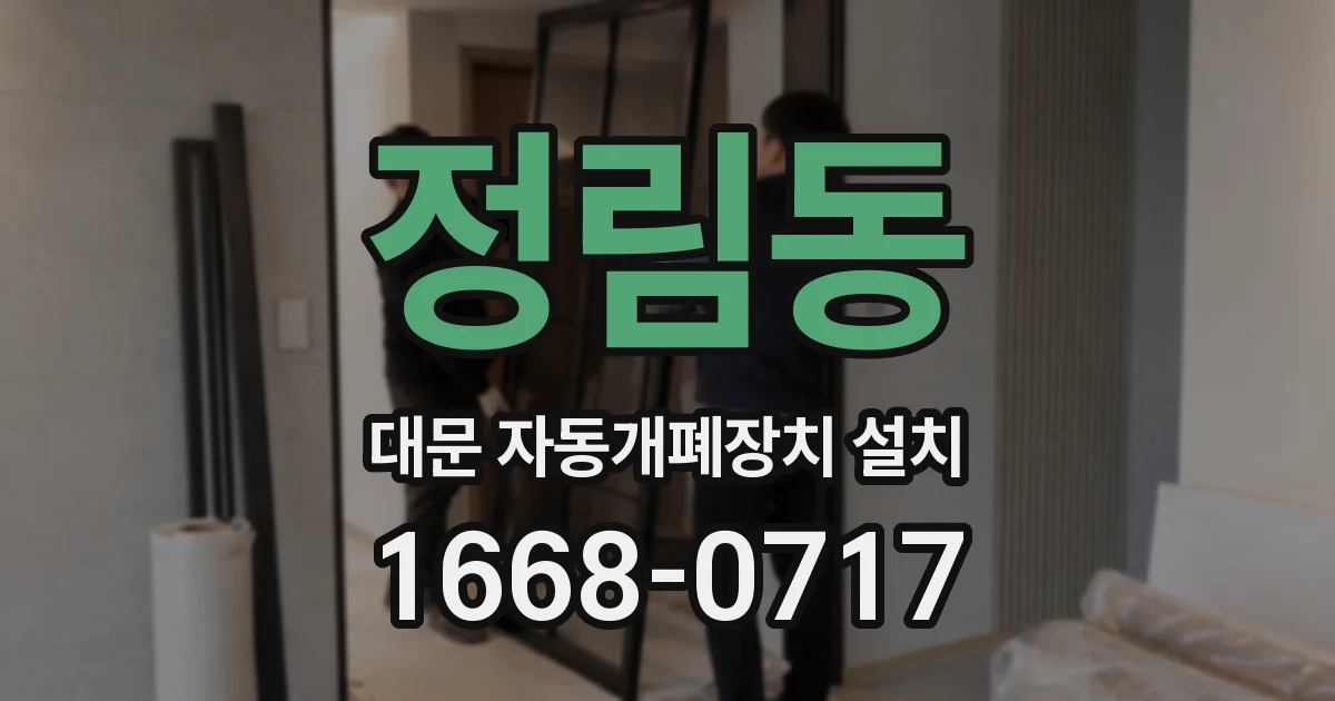 정림동 대문 자동개폐장치 설치