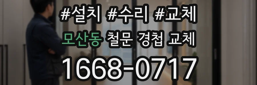 모산동 철문 경첩 교체