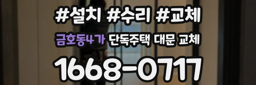 금호동4가 단독주택 대문 교체