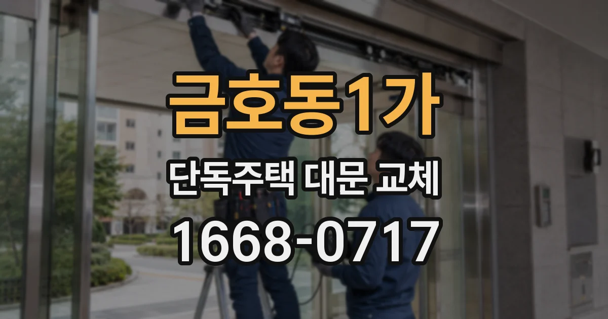 금호동1가 단독주택 대문 교체