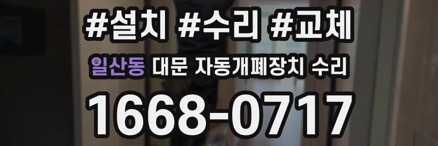 일산동 대문 자동개폐장치 수리
