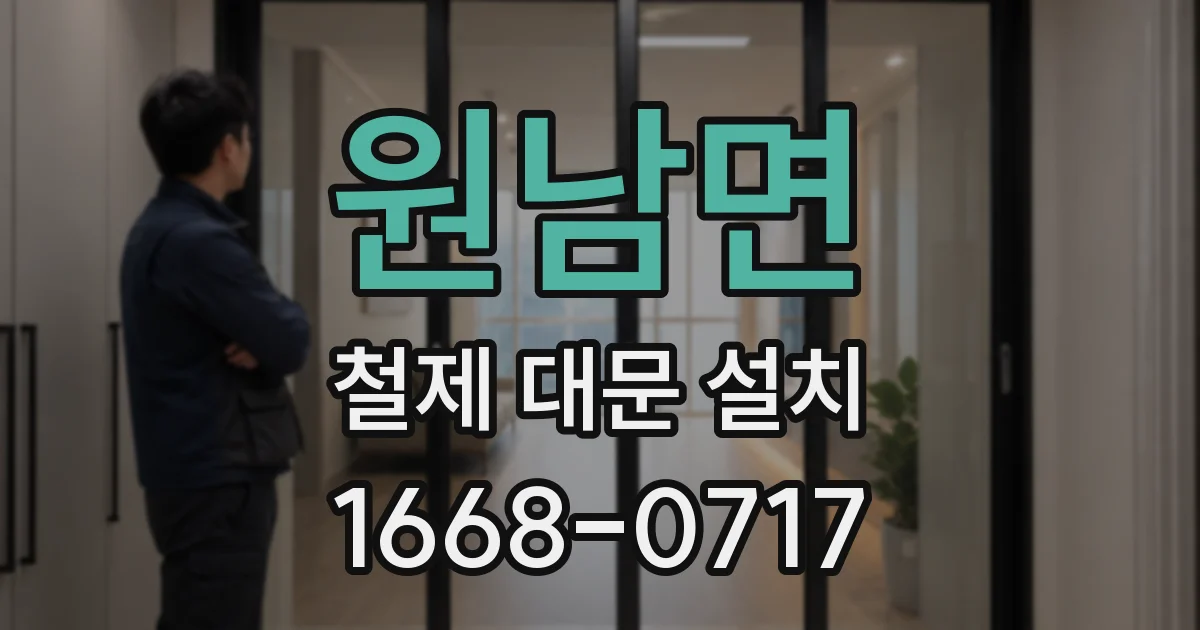 원남면 철제 대문 설치