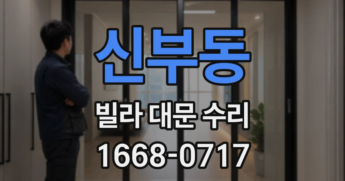 신부동 빌라 대문 수리