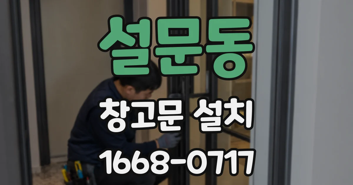 설문동 창고문 설치