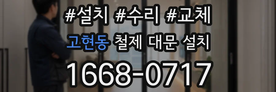 고현동 철제 대문 설치