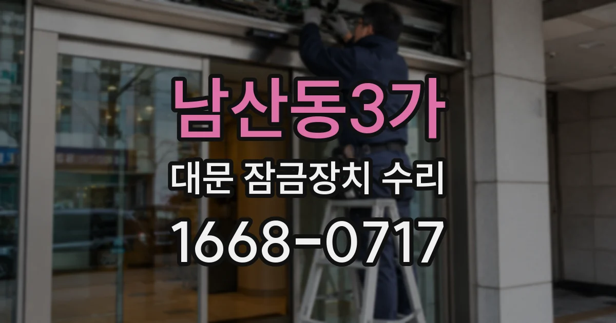 남산동3가 대문 잠금장치 수리