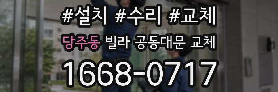 당주동 빌라 공동대문 교체