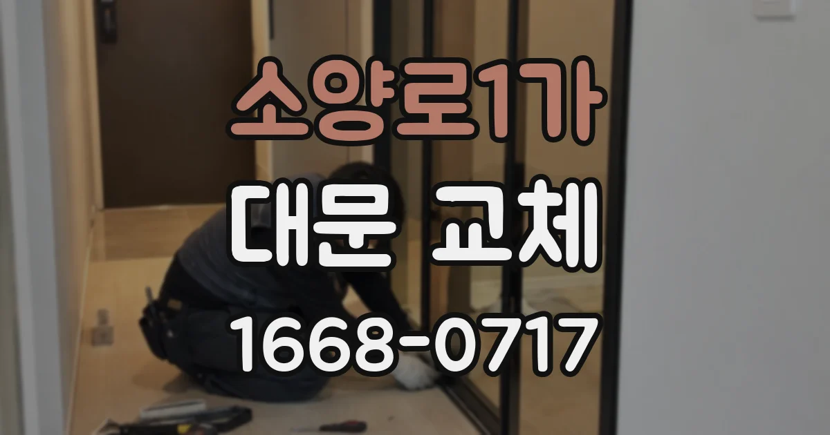 소양로1가 대문 교체