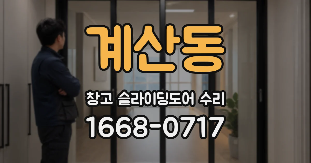 계산동 창고 슬라이딩도어 수리