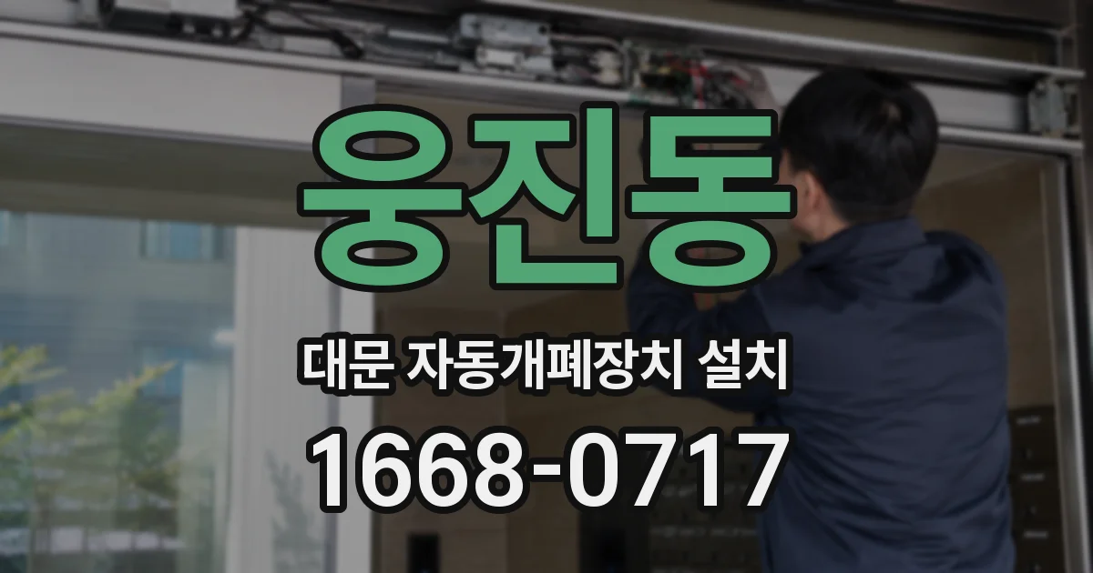 웅진동 대문 자동개폐장치 설치
