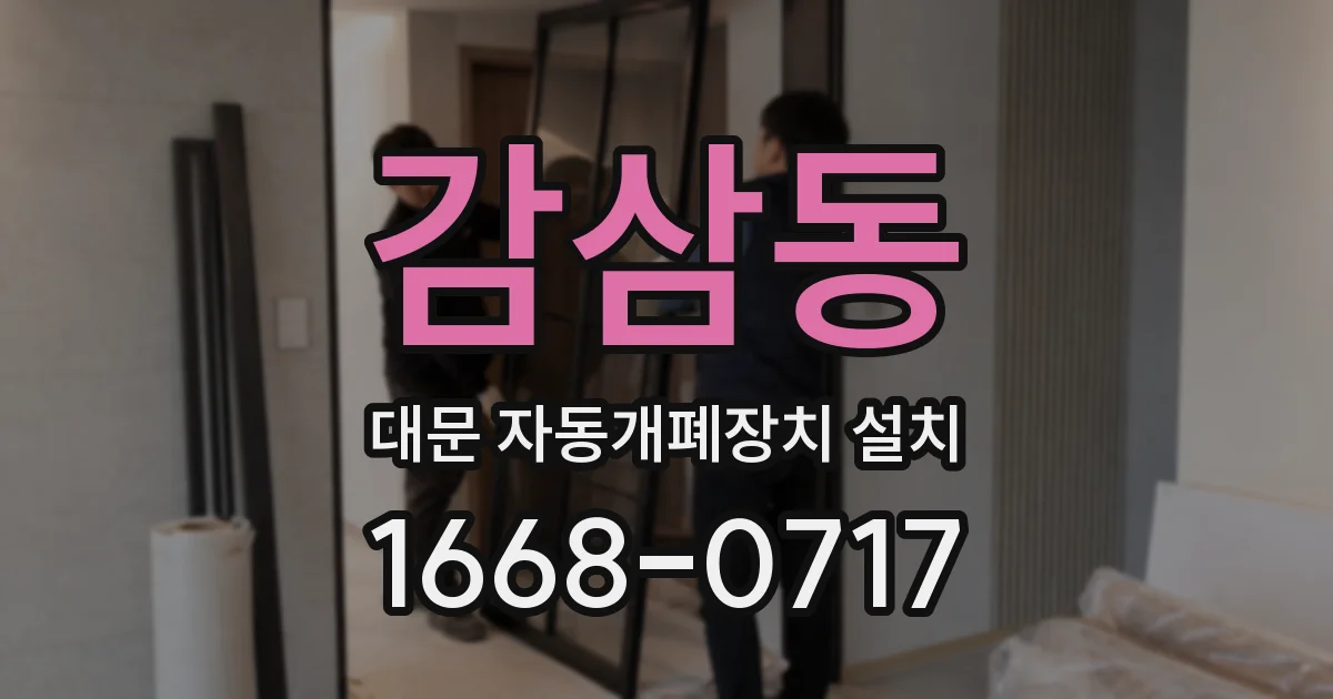 감삼동 대문 자동개폐장치 설치