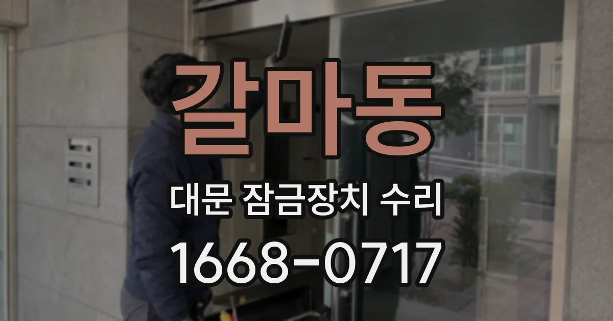 갈마동 대문 잠금장치 수리