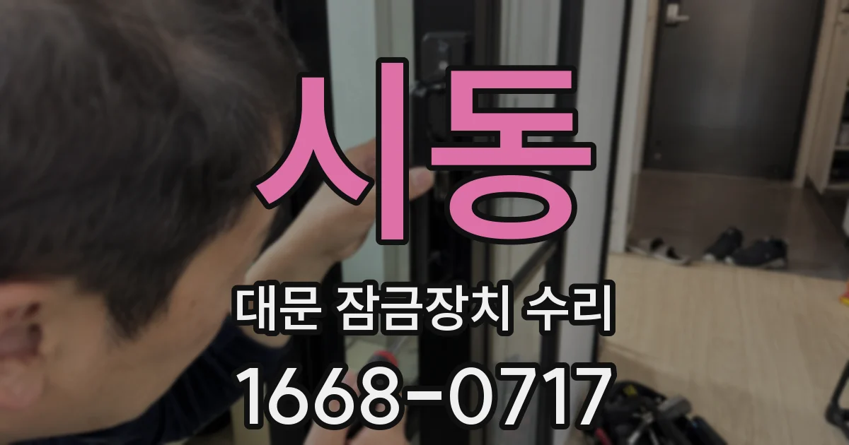 시동 대문 잠금장치 수리