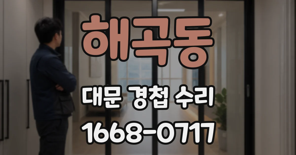 해곡동 대문 경첩 수리