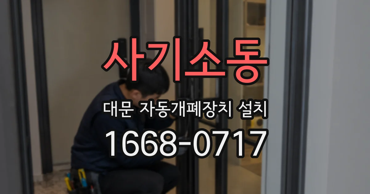사기소동 대문 자동개폐장치 설치