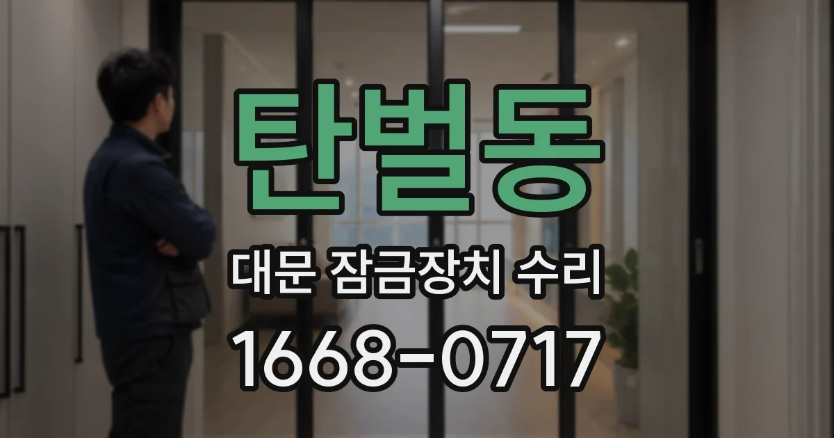 탄벌동 대문 잠금장치 수리
