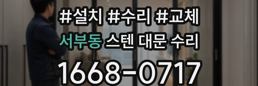 서부동 스텐 대문 수리