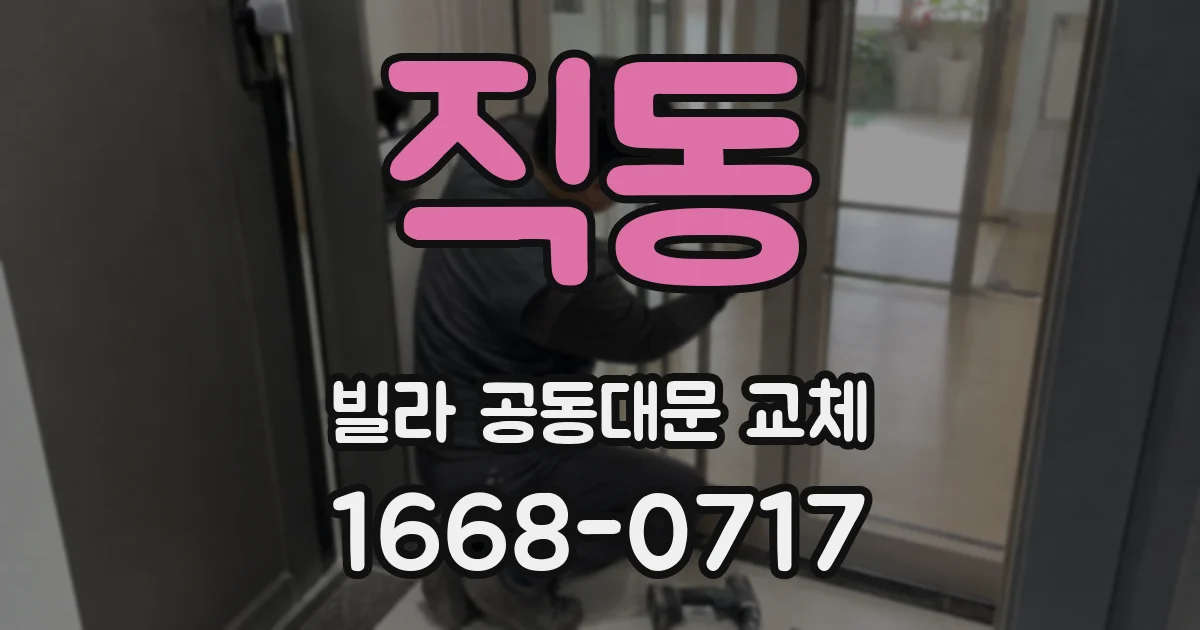 직동 빌라 공동대문 교체