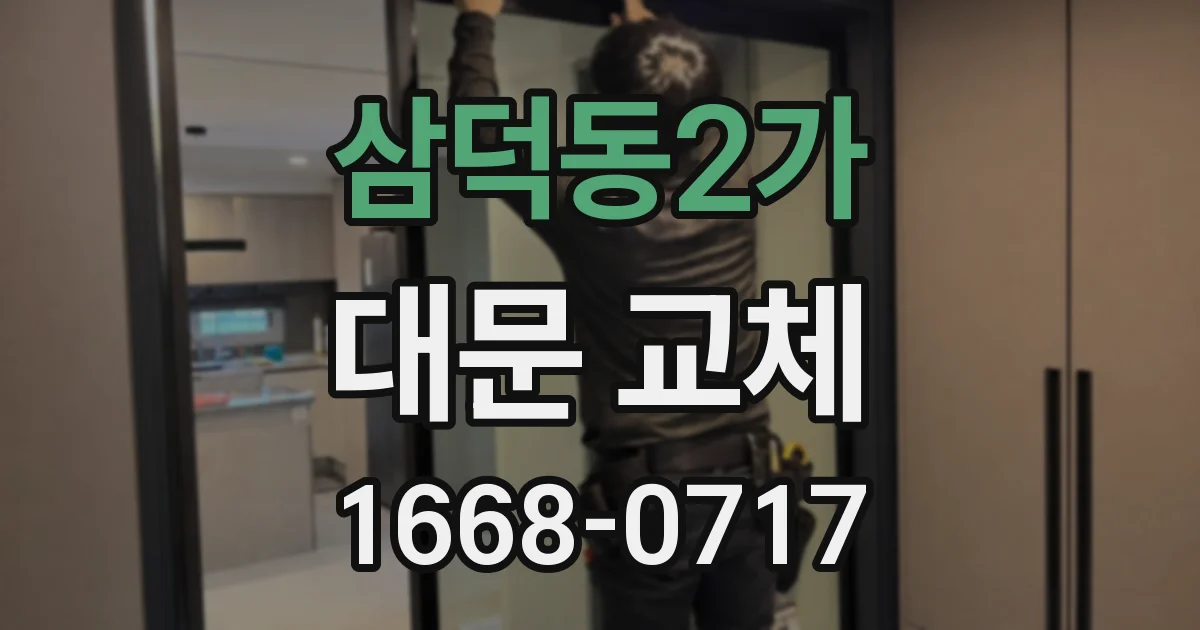 삼덕동2가 대문 교체